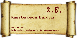 Kesztenbaum Baldvin névjegykártya